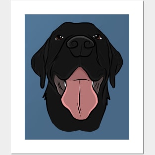 Happy Black Lab Posters and Art